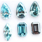 Fancy blue lab grown diamond mixed cut CVD loose diamonds including pear marquise and emerald cut for engagement ring and fine jewelry design