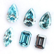 Fancy blue lab grown diamond mixed cut CVD loose diamonds including pear marquise and emerald cut for engagement ring and fine jewelry design