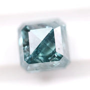 2.90 Ct fancy blue emerald lab grown diamond loose stone with soft blue color and clean rectangular step-cut facets for elegant custom jewelry design.