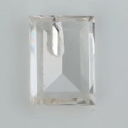Emerald cut lab grown diamond with step facets, high clarity, transparent stone with visible internal inclusion, ethical IGI certified loose diamond for jewelry setting