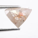 0.72 Ct trillion cut pink peach diamond loose fancy color stone for custom ring or fine jewelry design
