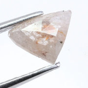 0.72 Ct trillion cut pink peach diamond loose fancy color stone for custom ring or fine jewelry design