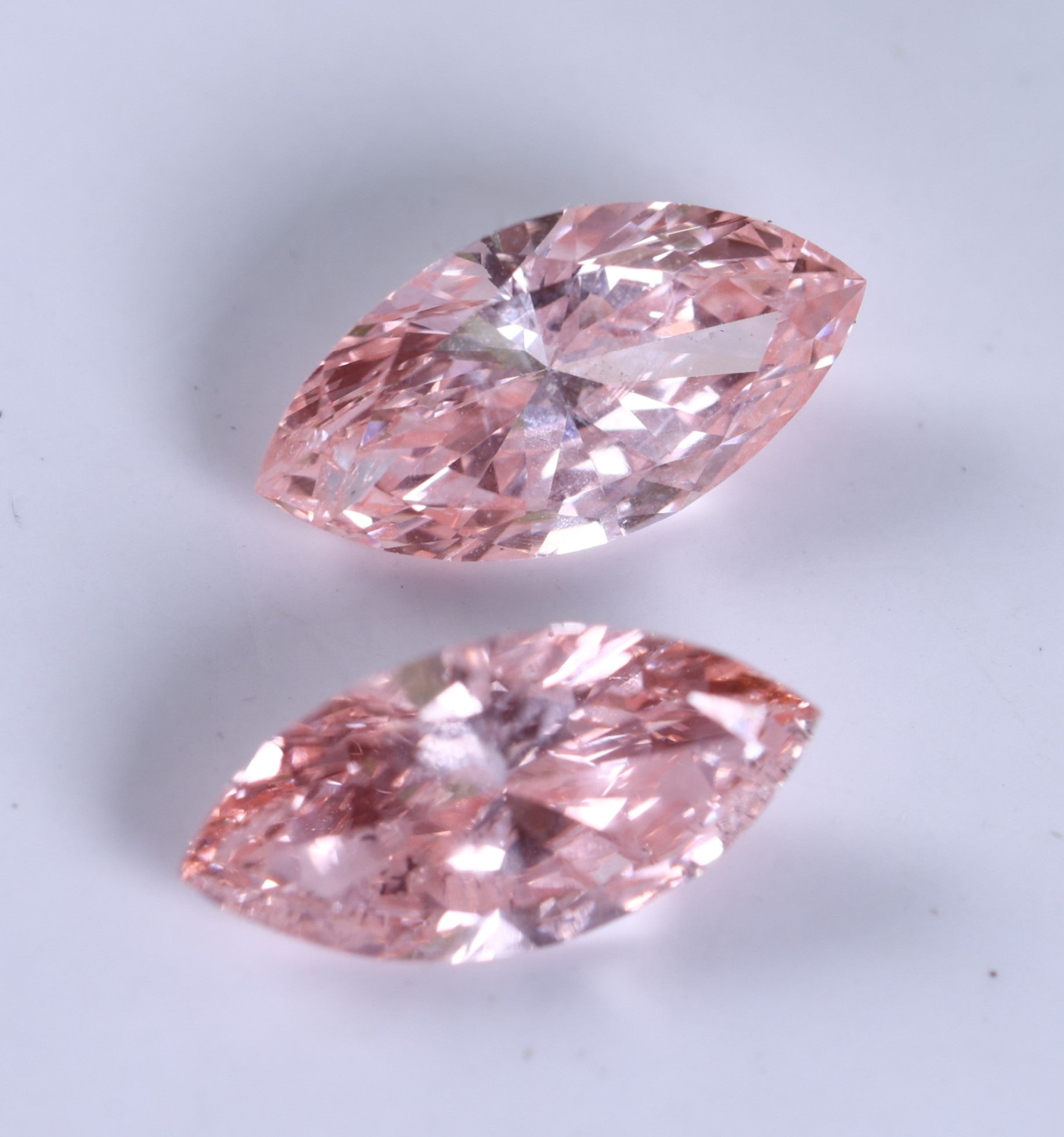 0.66 Carat Lab Grown Diamond Intense Pink Marquies Cut Lab Diamond