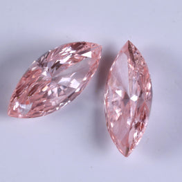 0.66 Carat Lab Grown Diamond Intense Pink Marquies Cut Lab Diamond