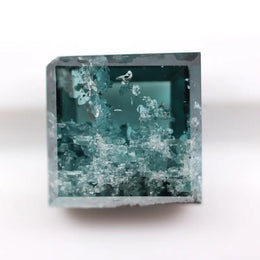 3.84 Ct brown hexagonal cut lab grown diamond loose stone with sharp six-sided shape, deep warm color, and brilliant faceting for modern custom jewelry design.