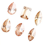 Fancy color lab grown diamond mix shape CVD loose diamonds including pear oval marquise emerald cut champagne and peach diamonds for engagement ring and custom fine jewelry making.