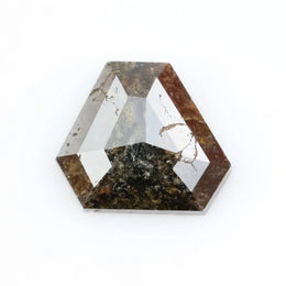 1.02 Ct brown Pentagon cut natural diamond with unique angles and earthy color for statement luxury jewelry
