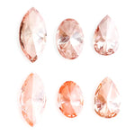 Fancy pink peach lab grown diamond mixed shapes marquise pear oval loose CVD diamond for custom jewelry making and engagement rings