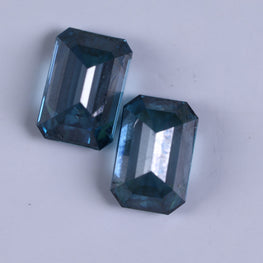 0.38 Carat Lab Grown Diamond Vivid Blue Emerald Cut Lab Diamond