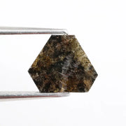 1.02 Ct brown Pentagon cut natural diamond with unique angles and earthy color for statement luxury jewelry