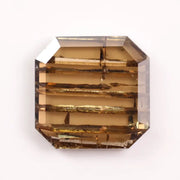 3.86 Ct Brown Lab Created Emerald Cut Diamond Loose Stone with Step Cut Facets for Custom Engagement Ring Jewelry