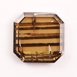 3.86 Ct Brown Lab Created Emerald Cut Diamond Loose Stone with Step Cut Facets for Custom Engagement Ring Jewelry