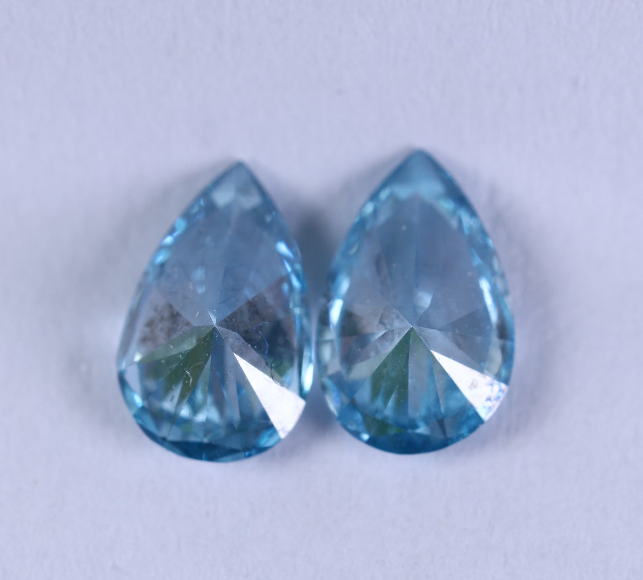 0.76 Carat Lab Grown Diamond Vivid Blue Pear Shape Lab Diamond