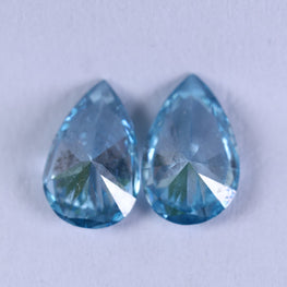 0.76 Carat Lab Grown Diamond Vivid Blue Pear Shape Lab Diamond