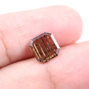 3.86 Ct Brown Lab Created Emerald Cut Diamond Loose Stone with Step Cut Facets for Custom Engagement Ring Jewelry