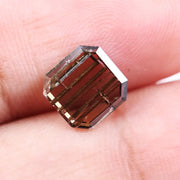 3.86 Ct Brown Lab Created Emerald Cut Diamond Loose Stone with Step Cut Facets for Custom Engagement Ring Jewelry