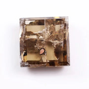 2.99 Ct brown square cut lab grown diamond loose stone with strong symmetry and rich warm color.