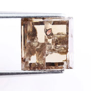 2.99 Ct brown square cut lab grown diamond loose stone with strong symmetry and rich warm color.