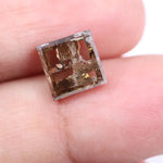 2.99 Ct brown square cut lab grown diamond loose stone with strong symmetry and rich warm color.