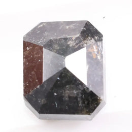 1.07 carat natural emerald cut black diamond loose stone for custom engagement ring or fine jewelry setting