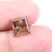 2.99 Ct brown square cut lab grown diamond loose stone with strong symmetry and rich warm color.