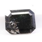 1.07 carat natural emerald cut black diamond loose stone for custom engagement ring or fine jewelry setting