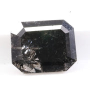 1.07 carat natural emerald cut black diamond loose stone for custom engagement ring or fine jewelry setting