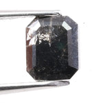 1.07 carat natural emerald cut black diamond loose stone for custom engagement ring or fine jewelry setting