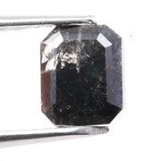 1.07 carat natural emerald cut black diamond loose stone for custom engagement ring or fine jewelry setting