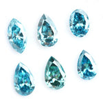 Mixed marquise pear and oval shape fancy blue lab grown diamonds loose CVD diamonds for custom jewelry making and engagement ring design