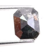 1.07 carat natural emerald cut black diamond loose stone for custom engagement ring or fine jewelry setting