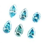 Mixed marquise pear and oval shape fancy blue lab grown diamonds loose CVD diamonds for custom jewelry making and engagement ring design