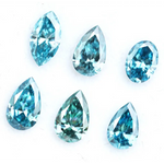 Mixed marquise pear and oval shape fancy blue lab grown diamonds loose CVD diamonds for custom jewelry making and engagement ring design