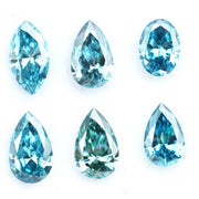 Mixed marquise pear and oval shape fancy blue lab grown diamonds loose CVD diamonds for custom jewelry making and engagement ring design