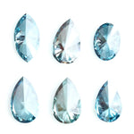 Mixed marquise pear and oval shape fancy blue lab grown diamonds loose CVD diamonds for custom jewelry making and engagement ring design