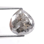 1.59 carat natural pear cut gray diamond loose fancy color gemstone for custom engagement ring