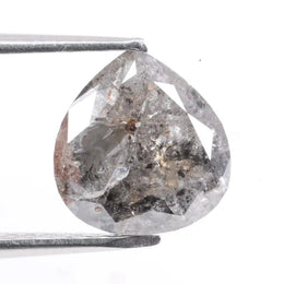1.59 carat natural pear cut gray diamond loose fancy color gemstone for custom engagement ring