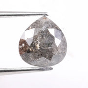 1.59 carat natural pear cut gray diamond loose fancy color gemstone for custom engagement ring