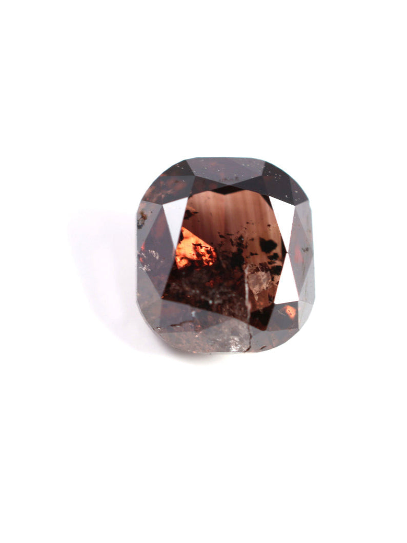0.88 CT Asscher Cut Brown Earth Mined Fancy Natural Diamond