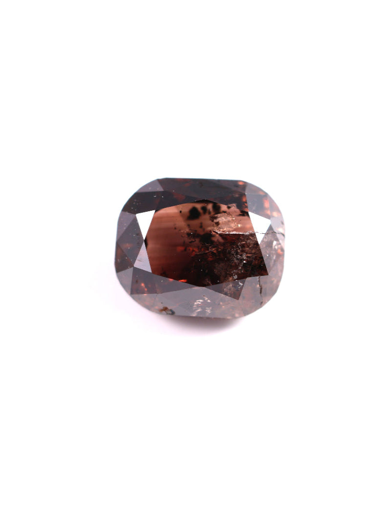 0.88 CT Asscher Cut Brown Earth Mined Fancy Natural Diamond