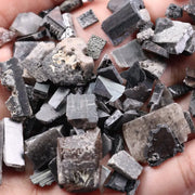Lab grown rough diamond, rustic black uncut raw diamond, mixed color crystalline diamond for handmade jewelry