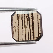 premium 0.88 Ct brown emerald cut lab grown diamond with classic step cut shine loose stone