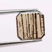 premium 0.88 Ct brown emerald cut lab grown diamond with classic step cut shine loose stone