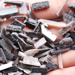 Lab grown rough grey-black diamond sticks, uncut raw crystalline diamonds for handmade jewelry, engagement rings, and custom luxury designs