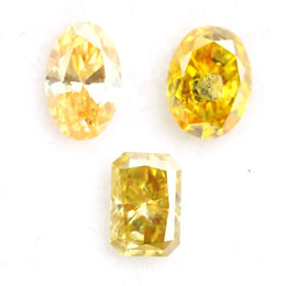 Fancy yellow lab grown diamond oval and radiant cut loose lab created diamond for engagement ring and custom fine jewelry making