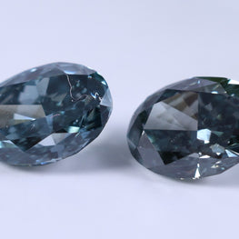 0.94 Carat Lab Grown Diamond Vivid Blue Oval Cut Lab Diamond