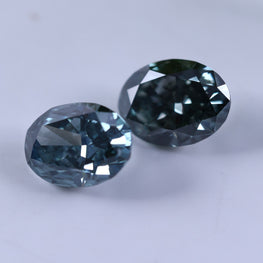 0.94 Carat Lab Grown Diamond Vivid Blue Oval Cut Lab Diamond