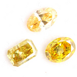 Fancy yellow lab grown diamond oval and radiant cut loose lab created diamond for engagement ring and custom fine jewelry making