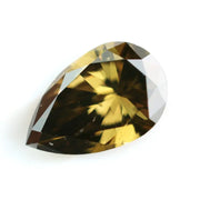 0.49 Ct pear cut brown lab grown diamond loose stone with soft sparkle, elegant lab diamond for wedding or engagement ring.