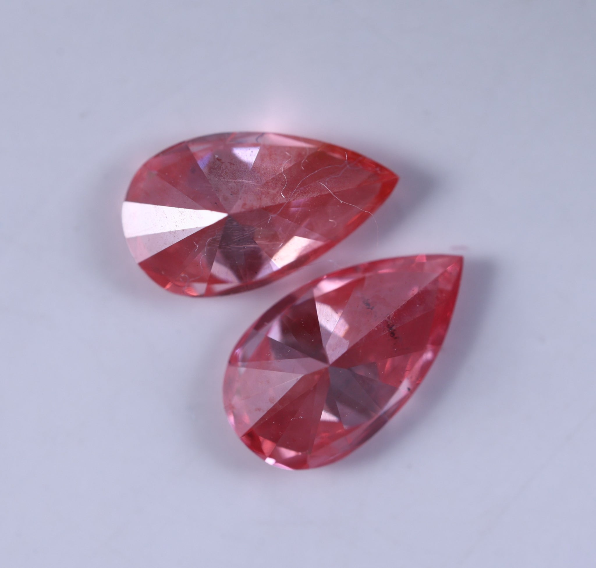 0.89 Carat Lab Grown Diamond Vivid Pink Pear Cut Lab Diamond